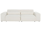 2 Seater Modular Boucle Sofa White HELLNAR