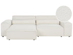 Modular Corner Sofa HELLNAR Boucle Off-White 2 Seater Right Hand