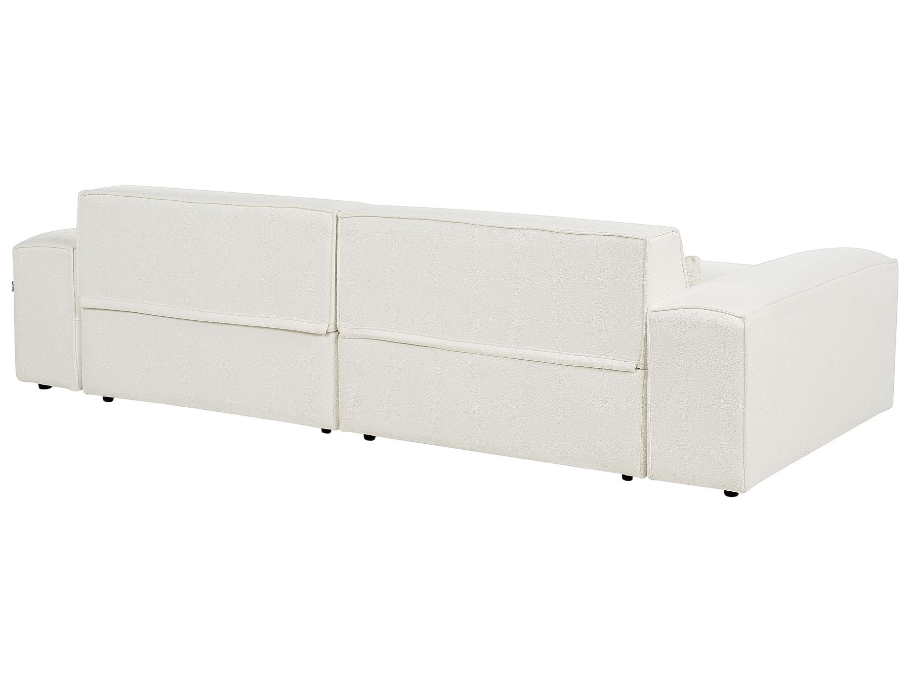 2 Seater Modular Boucle Sofa White HELLNAR