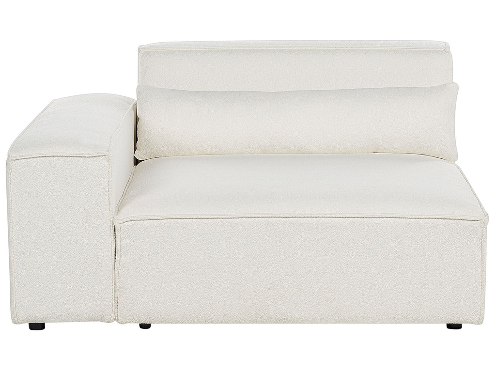 2 Seater Modular Boucle Sofa White HELLNAR