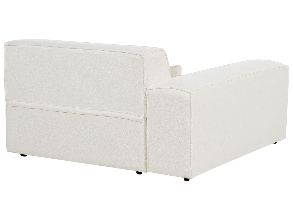 2 Seater Modular Boucle Sofa White HELLNAR