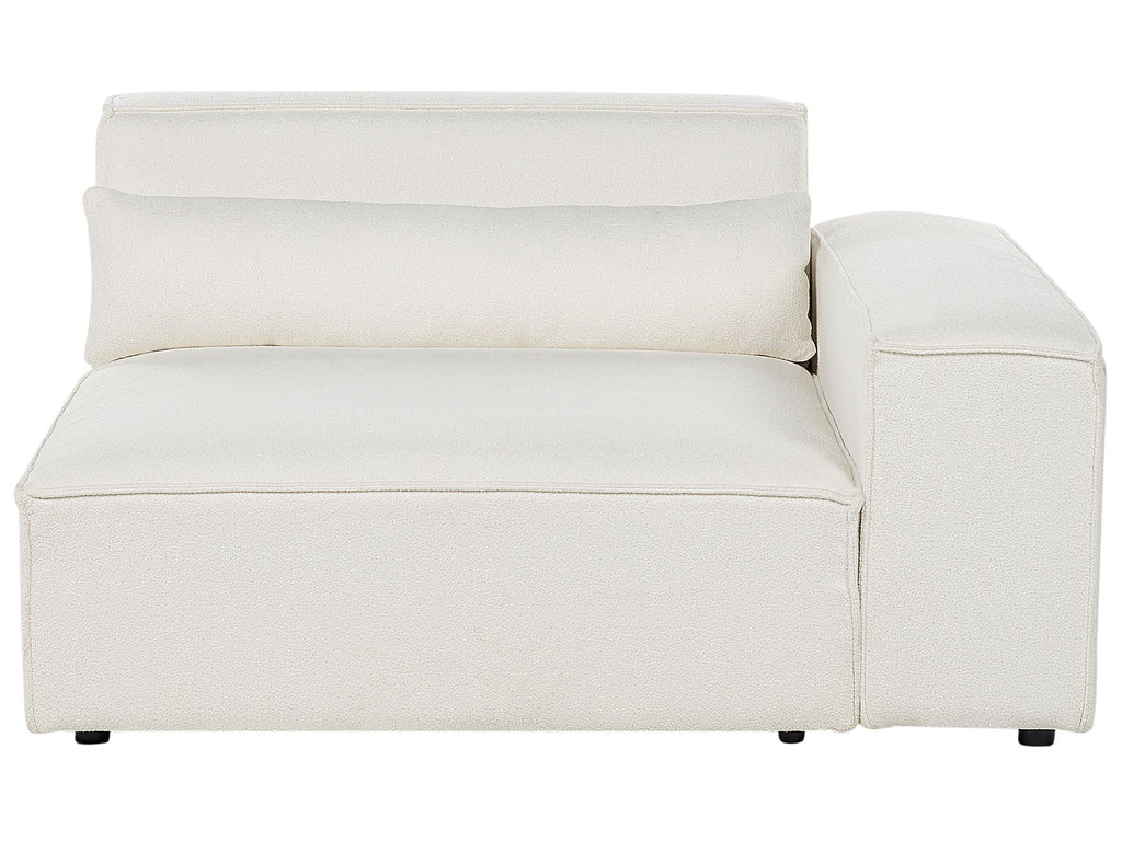 2 Seater Modular Boucle Sofa White HELLNAR