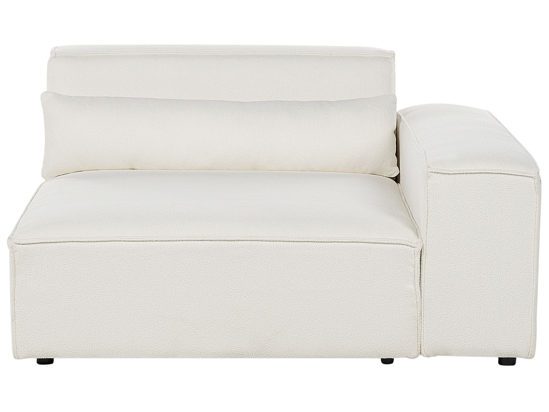 2 Seater Modular Boucle Sofa White HELLNAR