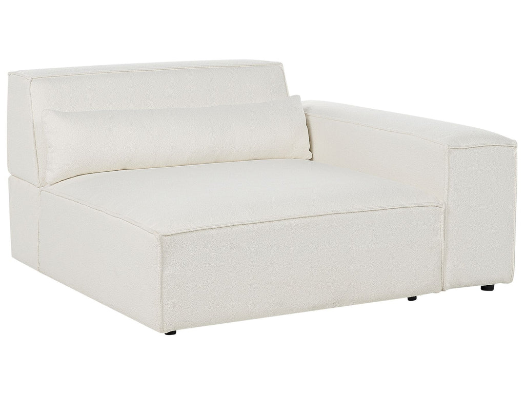 2 Seater Modular Boucle Sofa White HELLNAR