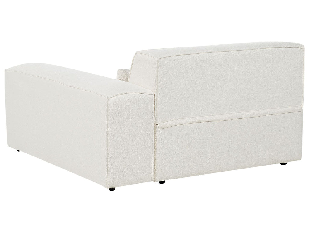 2 Seater Modular Boucle Sofa White HELLNAR