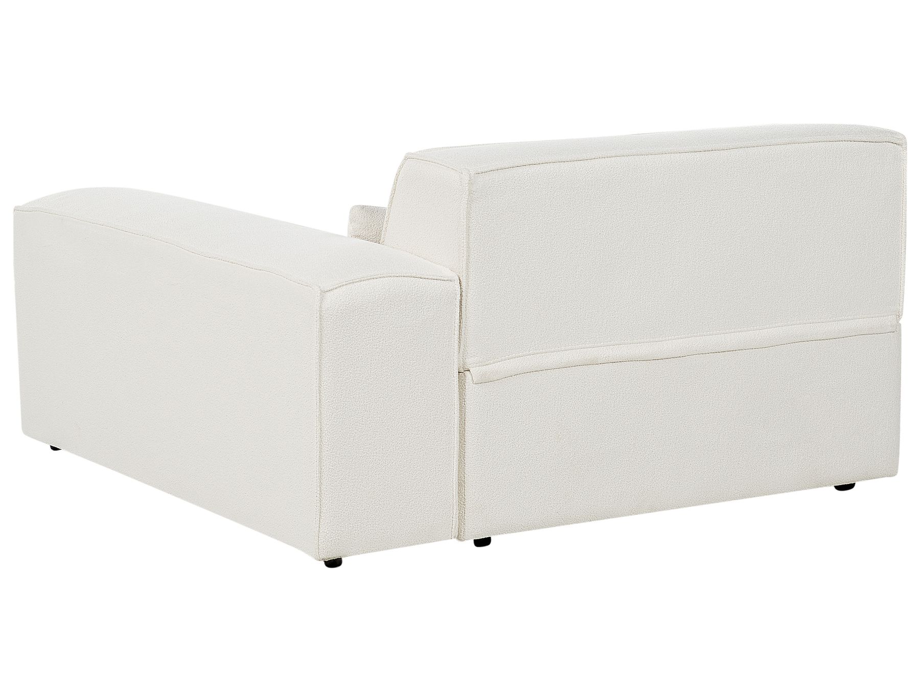 2 Seater Modular Boucle Sofa White HELLNAR