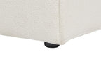 2 Seater Modular Boucle Sofa White HELLNAR