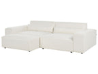 Modular Sofa HELLNAR Boucle Off-White with Ottoman 2 Seater