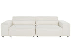 Modular Sofa HELLNAR Boucle Off-White with Ottoman 2 Seater