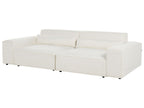 Modular Sofa HELLNAR Boucle Off-White with Ottoman 2 Seater