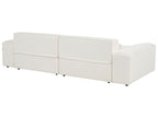 Modular Sofa HELLNAR Boucle Off-White with Ottoman 2 Seater