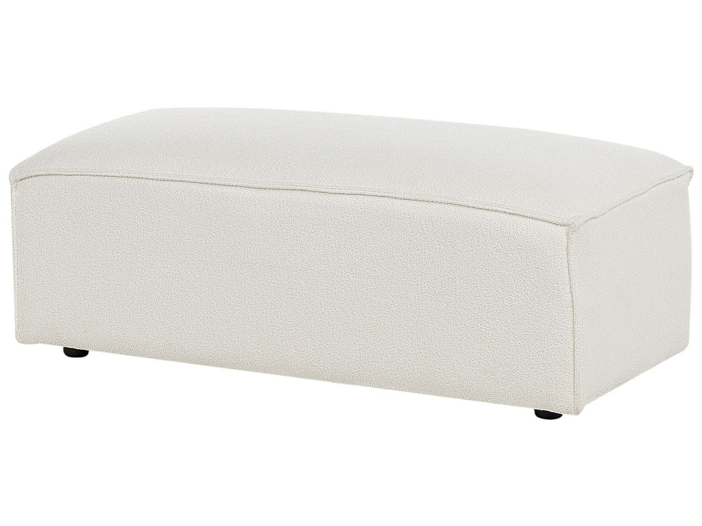 Modular Sofa HELLNAR Boucle Off-White with Ottoman 2 Seater