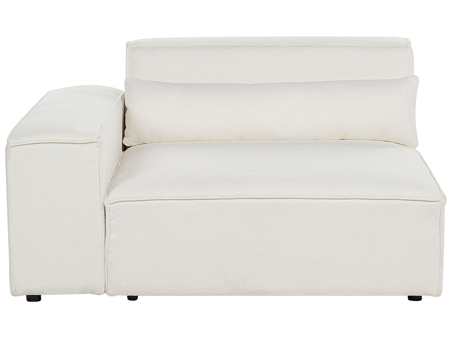 Modular Sofa HELLNAR Boucle Off-White with Ottoman 2 Seater