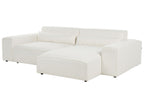 Modular Corner Sofa HELLNAR Boucle Off-White 2 Seater Left Hand
