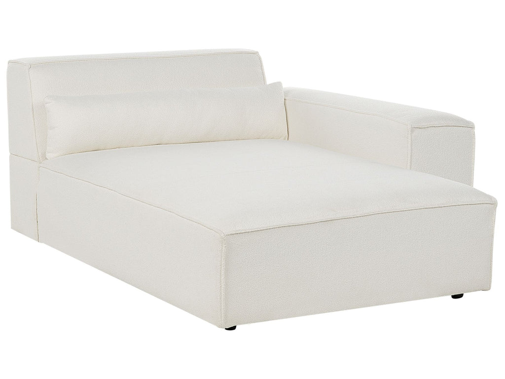 Modular Corner Sofa HELLNAR Boucle Off-White 2 Seater Left Hand