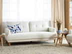 3 Seater Fabric Sofa Off-White TUVE