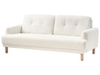 3 Seater Fabric Sofa Off-White TUVE