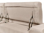 2 Seater Corduroy Electric Recliner Sofa with USB Port Sand Beige ULVEN