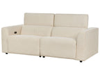 2 Seater Corduroy Electric Recliner Sofa with USB Port Beige ULVEN