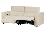 2 Seater Corduroy Electric Recliner Sofa with USB Port Beige ULVEN