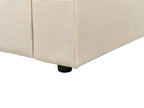 2 Seater Corduroy Electric Recliner Sofa with USB Port Beige ULVEN
