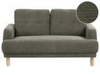 2 Seater Corduroy Sofa Dark Green TUVE
