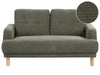 2 Seater Corduroy Sofa Dark Green
