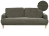 3 Seater Corduroy Sofa Dark Green