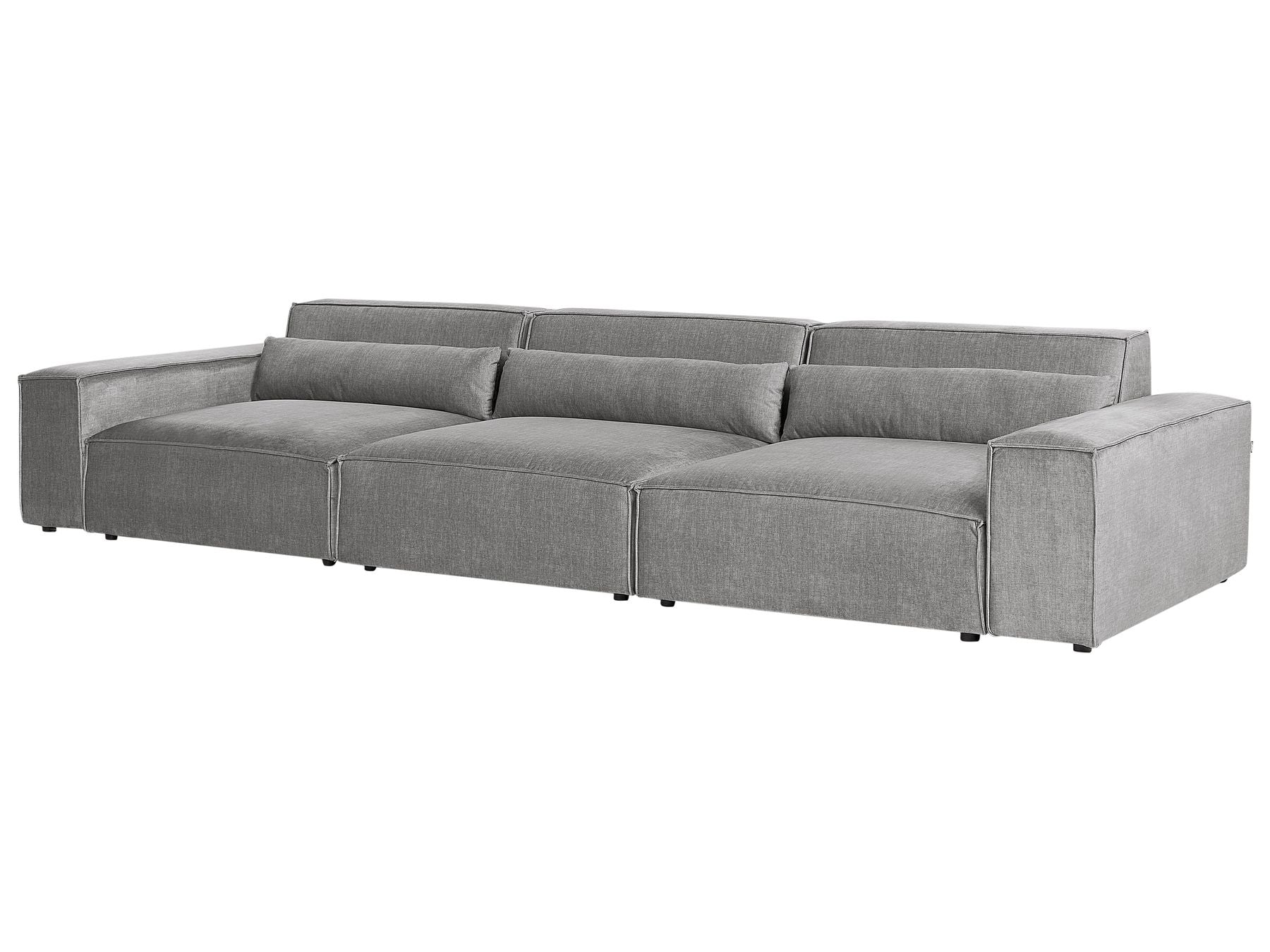 3 Seater Modular Fabric Sofa Grey HELLNAR