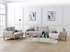 3 Seater Fabric Sofa Taupe TUVE