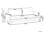 3 Seater Fabric Sofa Taupe TUVE