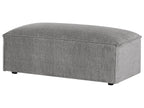 3 Seater Modular Fabric Sofa with Ottoman Grey HELLNAR