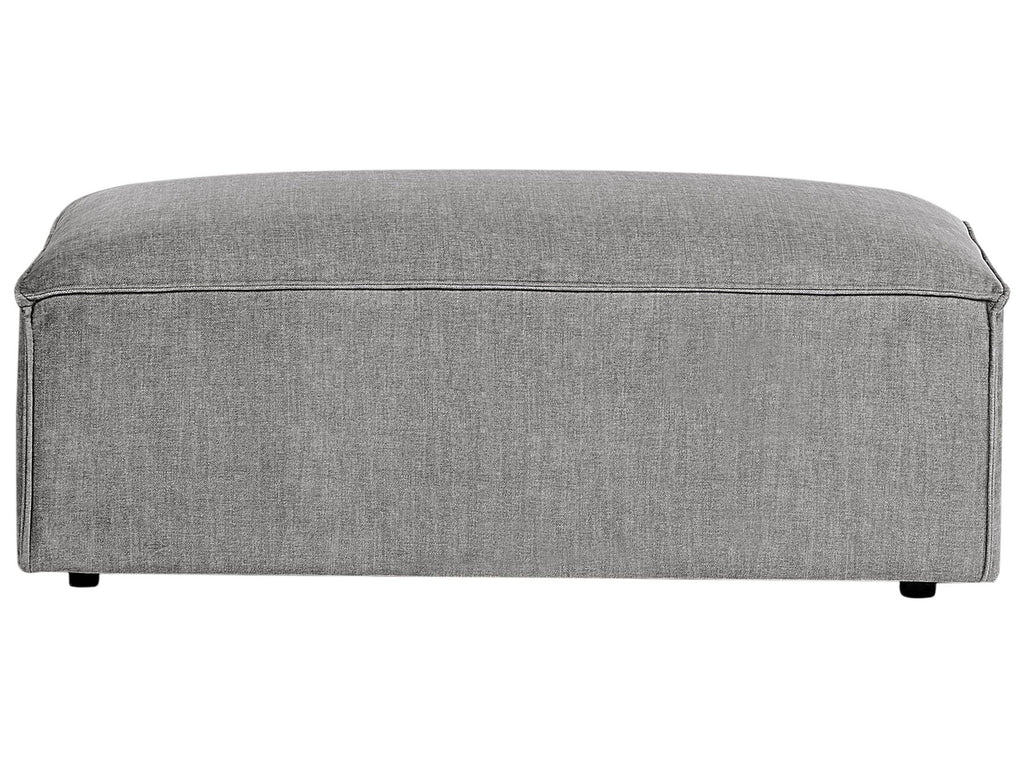 3 Seater Modular Fabric Sofa with Ottoman Grey HELLNAR