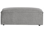 3 Seater Modular Fabric Sofa with Ottoman Grey HELLNAR