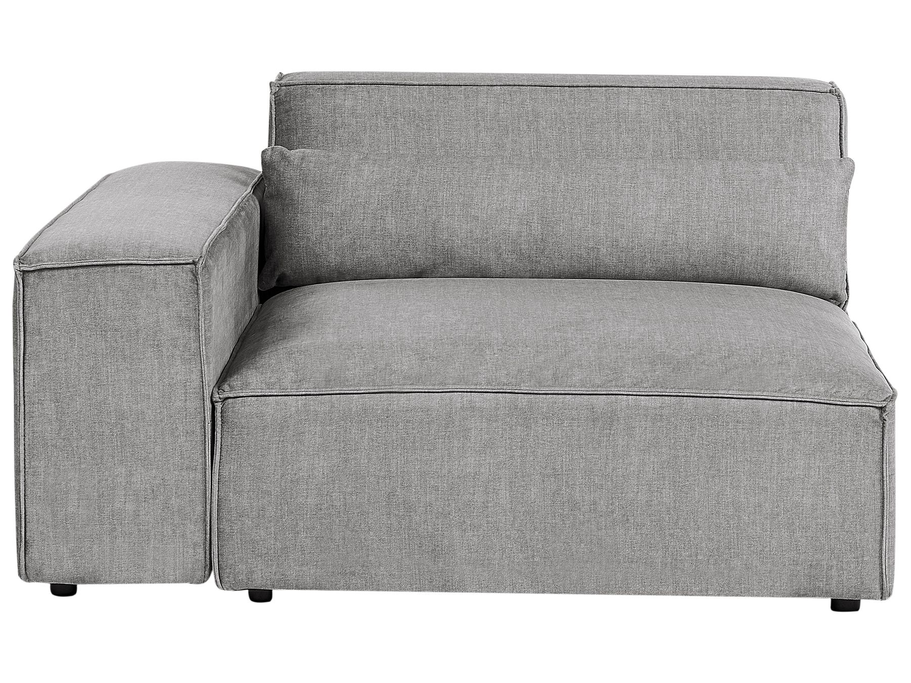 3 Seater Modular Fabric Sofa with Ottoman Grey HELLNAR