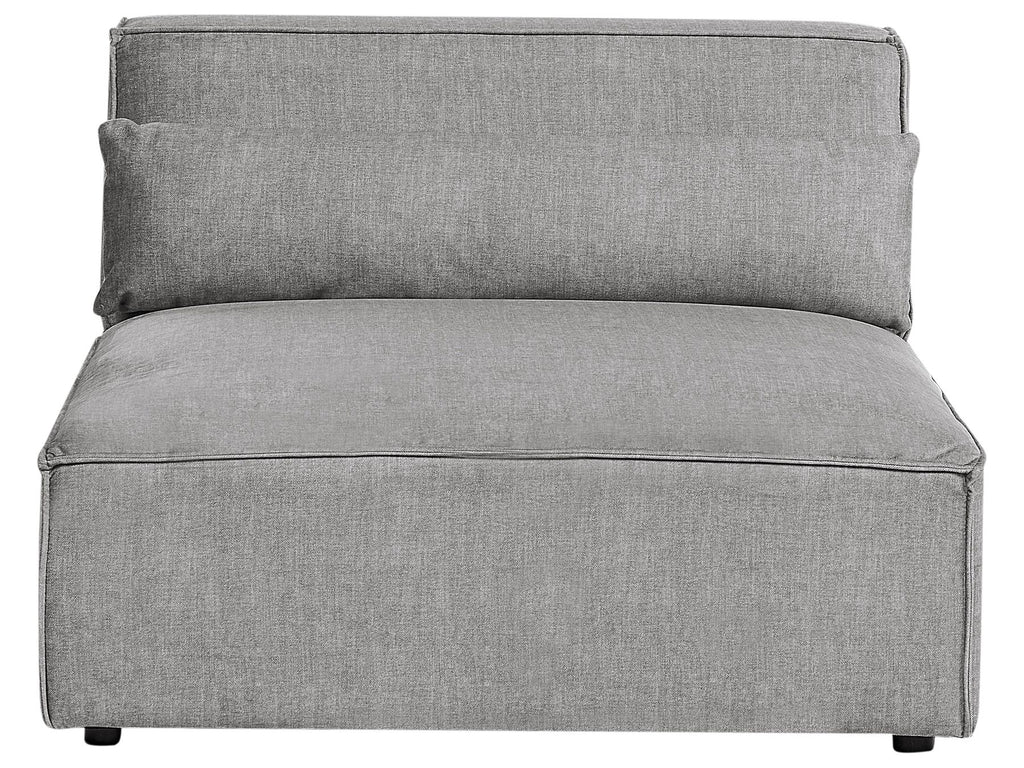 3 Seater Modular Fabric Sofa with Ottoman Grey HELLNAR