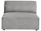 3 Seater Modular Fabric Sofa with Ottoman Grey HELLNAR