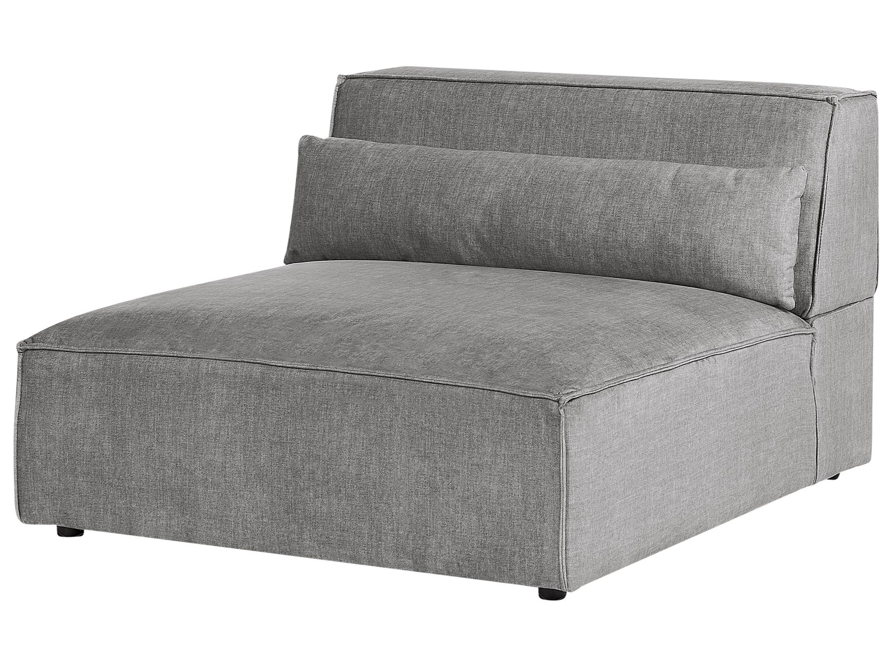 3 Seater Modular Fabric Sofa with Ottoman Grey HELLNAR