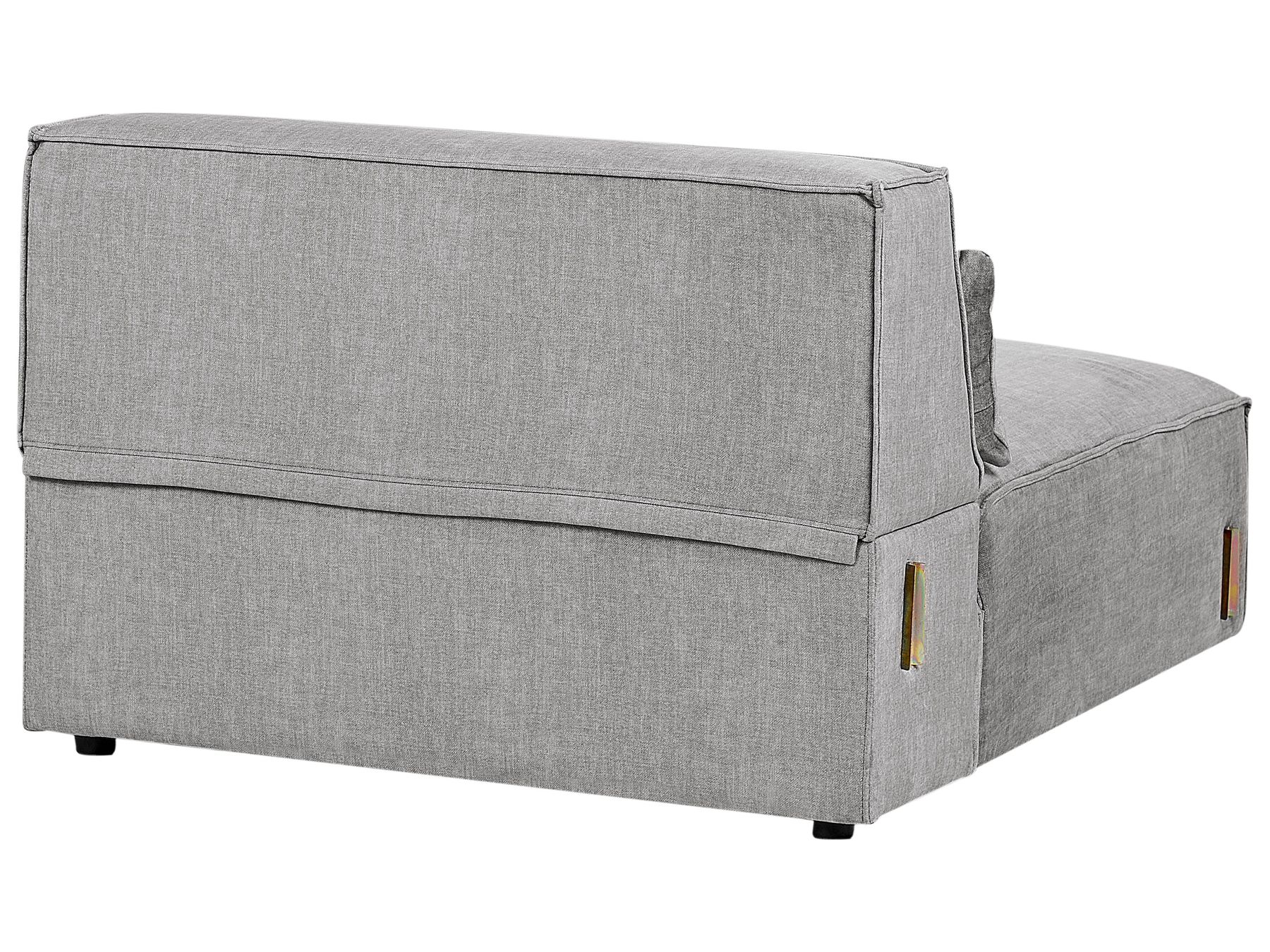 3 Seater Modular Fabric Sofa with Ottoman Grey HELLNAR