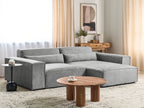 Modular Corner Sofa HELLNAR Fabric Grey 2 Seater Left Hand