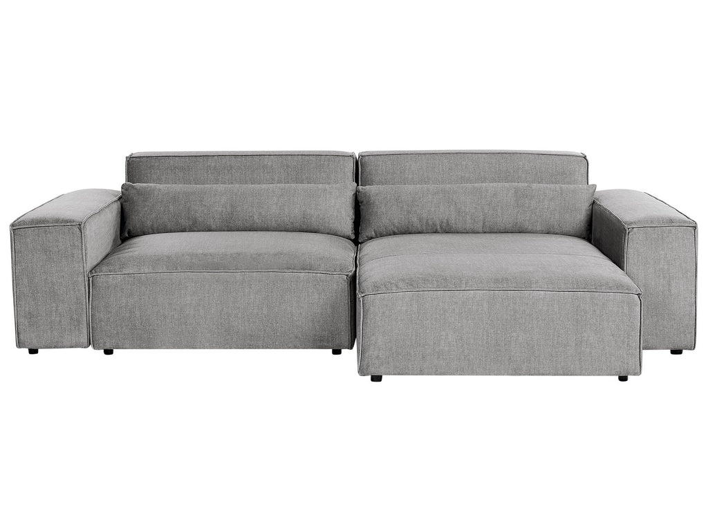 Modular Corner Sofa HELLNAR Fabric Grey 2 Seater Left Hand