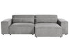 Modular Corner Sofa Fabric Grey 2 Seater Left Hand