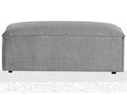 Modular Corner Sofa HELLNAR Fabric Grey with Ottoman 2 Seater Left Hand