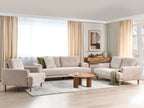 3 Seater Boucle Sofa Beige TUVE