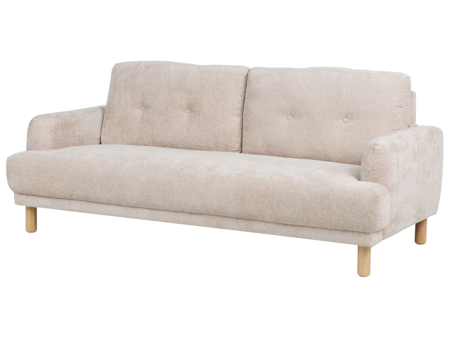 3 Seater Boucle Sofa Beige TUVE
