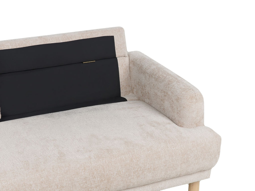 3 Seater Boucle Sofa Beige TUVE