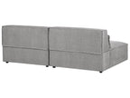 2 Seater Modular Armless Fabric Sofa Grey HELLNAR