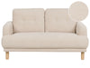2 Seater Corduroy Sofa Beige