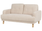 2 Seater Corduroy Sofa Beige TUVE