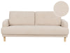 3 Seater Corduroy Sofa Beige